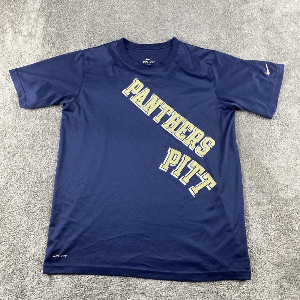 Nike‎ T-Shirt Pitt Panthers Unisex XL Blue Dri-Fit